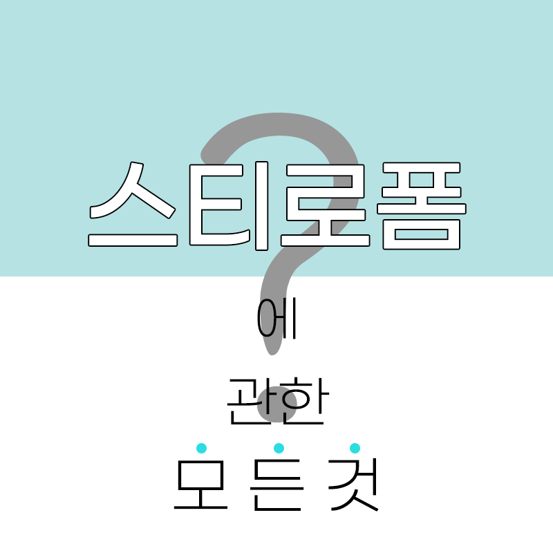 스티로폼의 정확한 명칭과 특징
